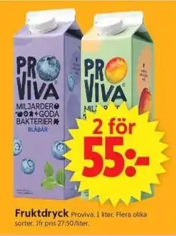 ICA Supermarket Fruktdryck Proviva erbjuda