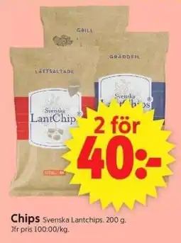 ICA Supermarket Chips Svenska Lantchips erbjuda