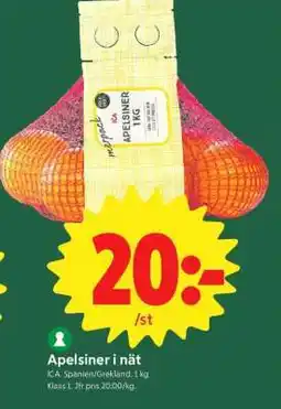 ICA Supermarket Apelsiner i nät erbjuda