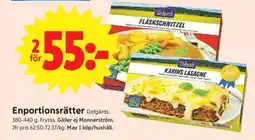 ICA Supermarket Enportionsrätter Dafgårds erbjuda