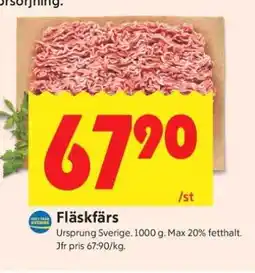 ICA Supermarket Fläskfärs erbjuda