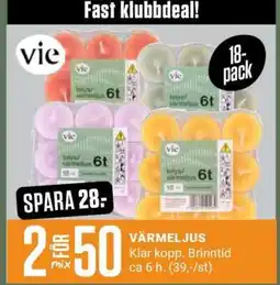 ÖoB Värmeljus erbjuda