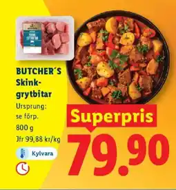 Lidl BUTCHER'S Skink- grytbitar erbjuda