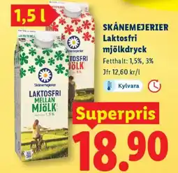 Lidl SKÅNEMEJERIER Laktosfri mjölkdryck erbjuda