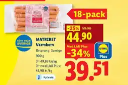 Lidl MATRIKET Varmkorv erbjuda