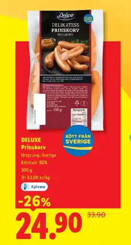 Lidl DELUXE Prinskorv erbjuda