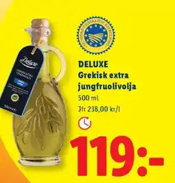 Lidl DELUXE Grekisk extra jungfruolivolja erbjuda