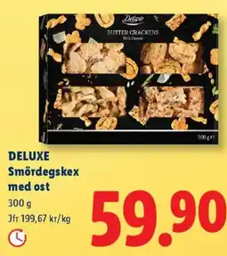 Lidl DELUXE Smördegskex med ost erbjuda