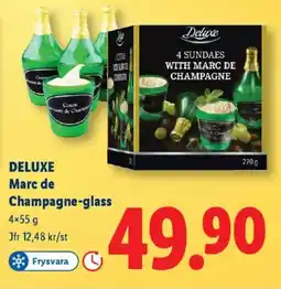 Lidl DELUXE Marc de Champagne-glass erbjuda