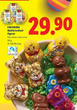 Lidl FAVORINA Mjölkchoklad- figurer erbjuda