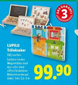 Lidl LUPILU Träleksaker erbjuda