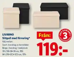 Lidl LIVARNO Sittpall med förvaring erbjuda