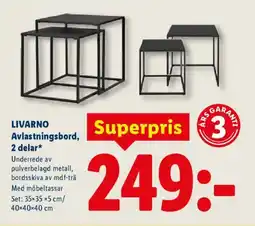 Lidl LIVARNO Avlastningsbord, 2 delar erbjuda