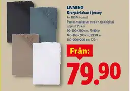Lidl LIVARNO Dra-på-lakan i jersey erbjuda