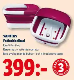 Lidl SANITAS Fotbubbelbad erbjuda