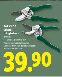 Lidl PARKSIDE Sekatör/ trädgårdssax erbjuda