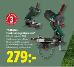 Lidl PARKSIDE Elektrisk kedjeslipmaskin erbjuda