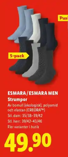 Lidl ESMARA/ESMARA MEN Strumpor erbjuda