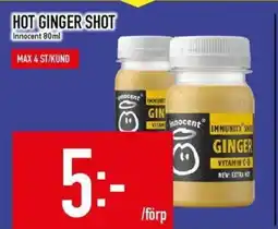 Matdax Innocent Hot ginger shot erbjuda