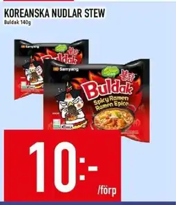 Matdax Buldak Koreanska nudlar stew erbjuda