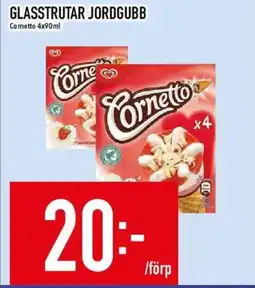 Matdax Cornetto Glasstrutar jordgubb erbjuda