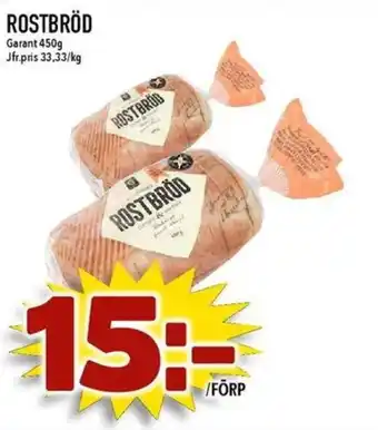 Matdax Garant Rostbröd erbjuda
