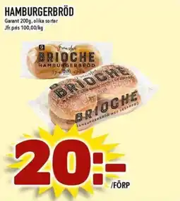 Matdax Garant Hamburgerbröd erbjuda