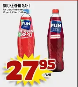 Matdax Fun Light Sockerfri saft erbjuda