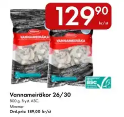 Snabbgross Vannameiräkor 26/30 erbjuda
