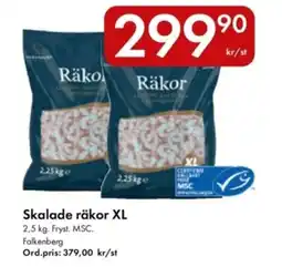 Snabbgross Falkenberg Skalade räkor XL erbjuda