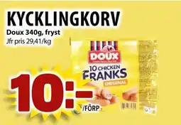 Matvärlden Tensta Doux Kycklingkorv erbjuda