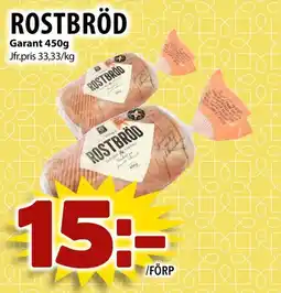 Matvärlden Tensta Garant Rostbröd erbjuda