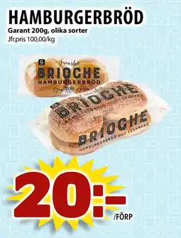Matvärlden Tensta Garant Hamburgerbröd erbjuda
