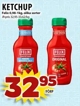 Matvärlden Tensta FELIX Ketchup erbjuda