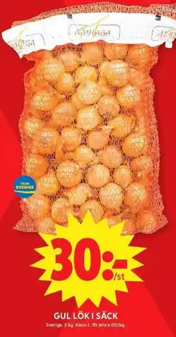 ICA Maxi Gul lök i säck erbjuda