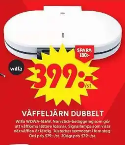 ICA Maxi Wilfa Våffeljärn dubbelt erbjuda