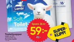 DollarStore LAMBI Toalettpapper erbjuda