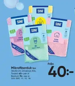DollarStore SINI Mikrofiberduk erbjuda