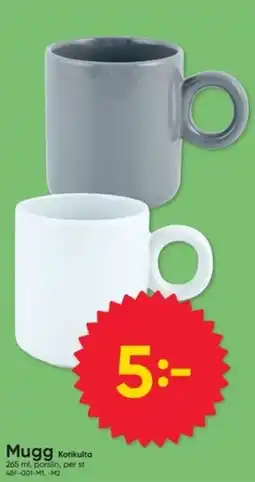 DollarStore Mugg erbjuda