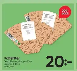 DollarStore Kaffefilter erbjuda