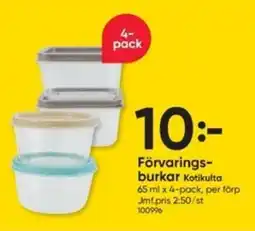 DollarStore Förvarings- burkar erbjuda