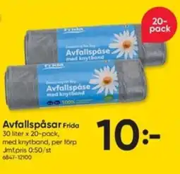 DollarStore FRIDA Avfallspåsar erbjuda