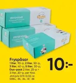 DollarStore Fryspåsar erbjuda