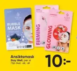 DollarStore STAY WELL Ansiktsmask erbjuda