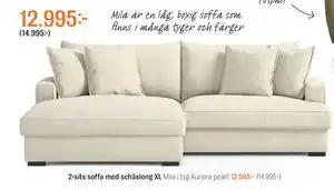 Mio 2-sits soffa med schäslong XL erbjuda