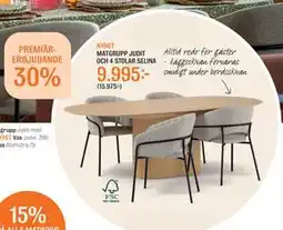 Mio MATGRUPP JUDIT OCH 4 STOLAR SELINA erbjuda