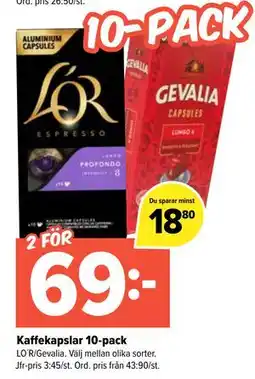 Coop Extra Kaffekapslar 10-pack erbjuda