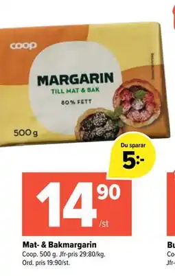 Coop Extra Mat- & Bakmargarin erbjuda