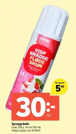 Coop Extra Spraygrädde erbjuda