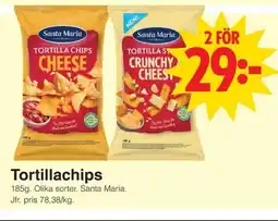 Matöppet Santa Maria Tortillachips erbjuda
